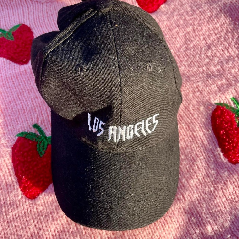 Black Los Angeles baseball cap